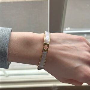 Kate Spade Gold and Cream Heart Bracelet